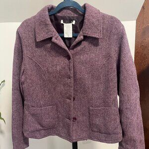 Vintage purple tweed blazer